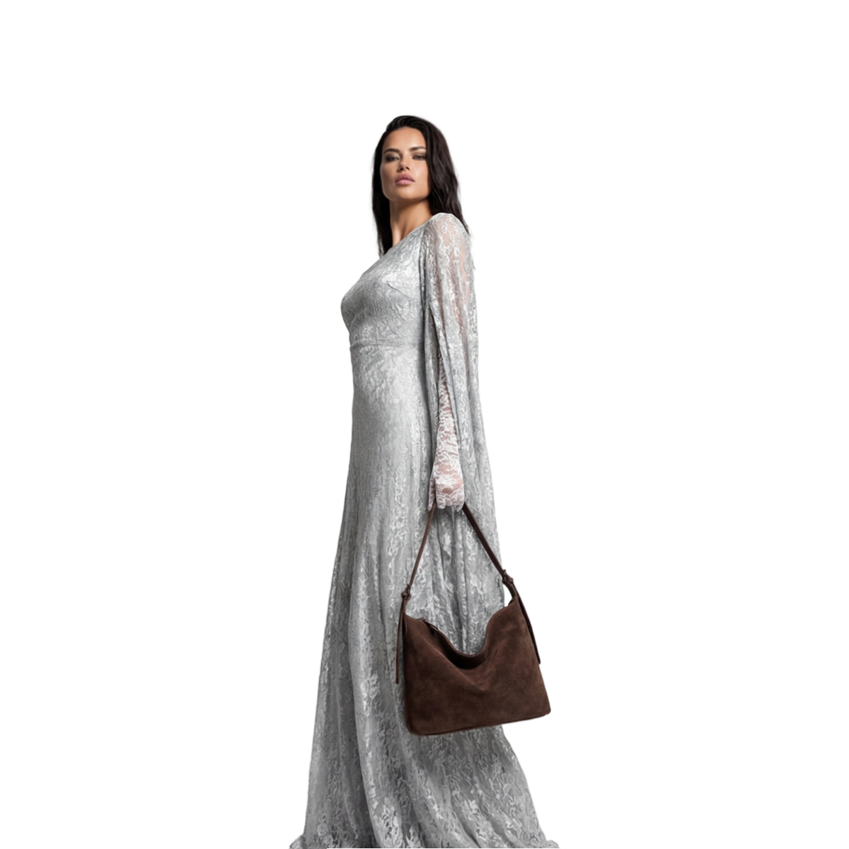 NI9 PR 34 Weekend — Bolso de Hombro Hobo en Cuero Vegano con Efecto Ante