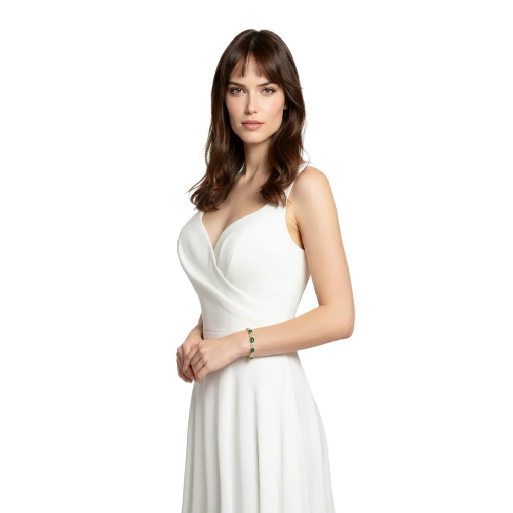 Crystalis H21 — Emerald Link Chain Bracelet — (nessuna)