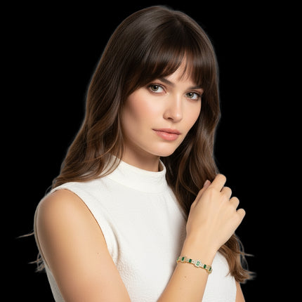 Yonis T — Emerald Cuff Bracelet