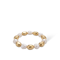 Perla Orbit — Pulsera de cuentas efecto perla con detalles en tono dorado