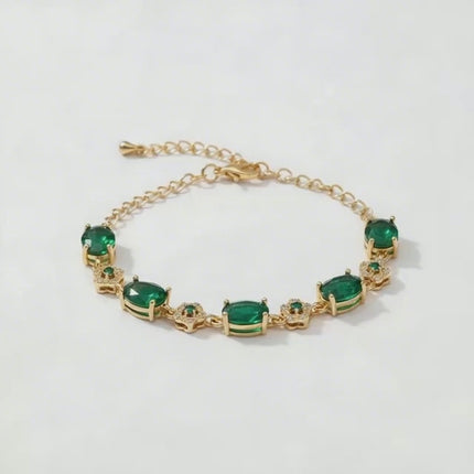 Crystalis H21 — Emerald Link Chain Bracelet