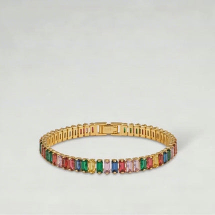 Crystalis B — 6mm Rainbow Pavé Tennis Bracelet