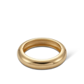 Solena Round — Slät guldfärgad armring med rundad profil