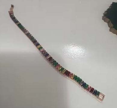 Crystalis B — Pulsera tenis Rainbow Pavé de 18 cm en plata de ley 925 · Imágenes de quienes eligieron el producto · 5 / 12
