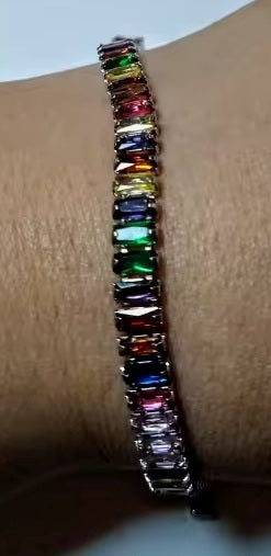 Crystalis B — Pulsera tenis Rainbow Pavé de 18 cm en plata de ley 925 · Imágenes de quienes eligieron el producto · 6 / 12
