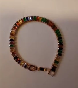 Crystalis B — Pulsera tenis Rainbow Pavé de 18 cm en plata de ley 925 · Imágenes de quienes eligieron el producto · 4 / 12