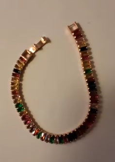 Crystalis B — Pulsera tenis Rainbow Pavé de 18 cm en plata de ley 925 · Imágenes de quienes eligieron el producto · 3 / 12