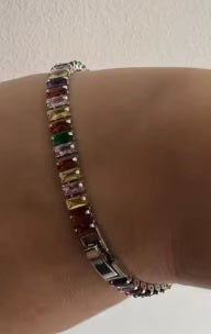 Crystalis B — Pulsera tenis Rainbow Pavé de 18 cm en plata de ley 925 · Imágenes de quienes eligieron el producto · 11 / 12