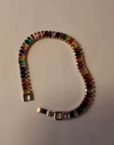 Crystalis B — Pulsera tenis Rainbow Pavé de 18 cm en plata de ley 925 · Imágenes de quienes eligieron el producto · 10 / 12
