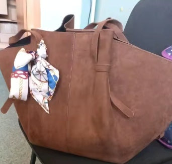 F38 Leaf — Soft Slouchy Suede-Effect Tote Bag · Images from those who chose this product · 7 / 10