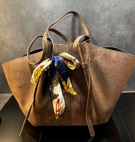 F38 Leaf — Soft Slouchy Suede-Effect Tote Bag · Images from those who chose this product · 6 / 10
