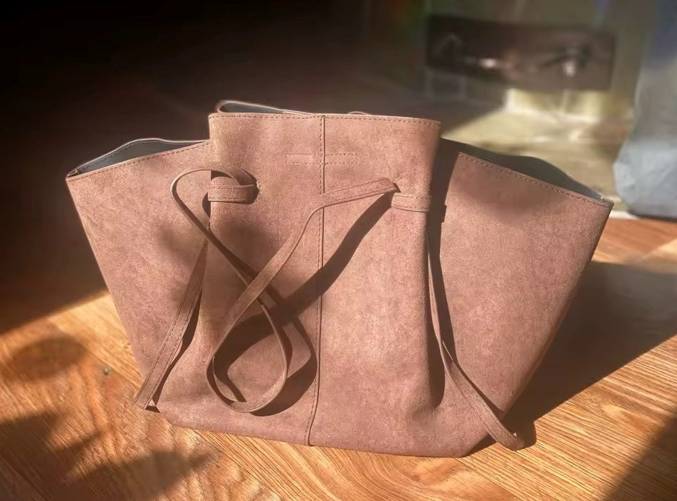 F38 Leaf — Soft Slouchy Suede-Effect Tote Bag · Images from those who chose this product · 8 / 10