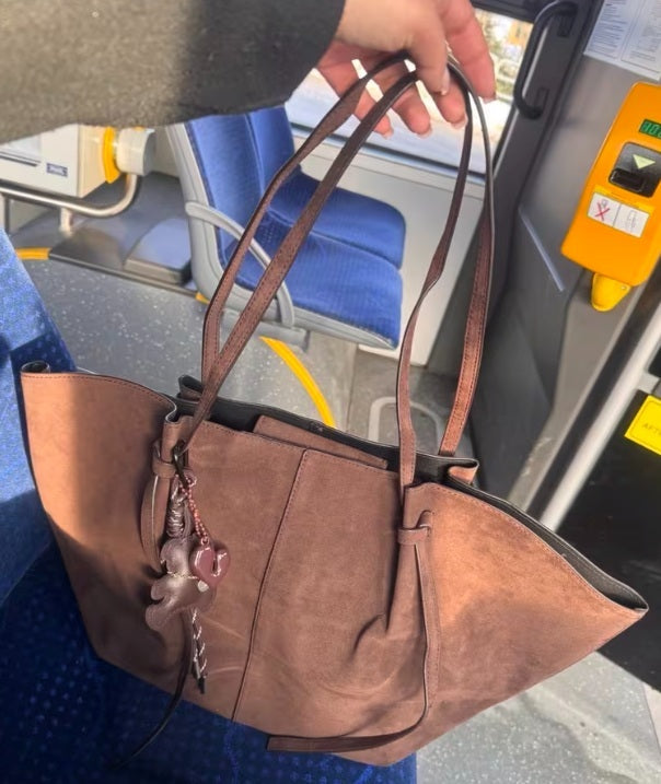 F38 Leaf — Soft Slouchy Suede-Effect Tote Bag · Images from those who chose this product · 9 / 10
