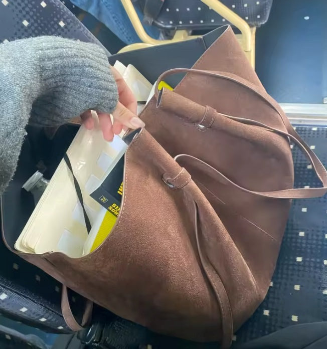 F38 Leaf — Soft Slouchy Suede-Effect Tote Bag · Images from those who chose this product · 4 / 10