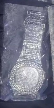 Trillionaire Watch 1 Silver — Men's Full Pavé Stainless Steel Quartz Watch with Date Display · Images from those who chose this product · 7 / 7