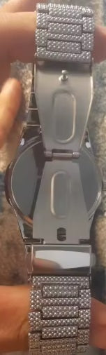 Trillionaire Watch 1 Silver — Men's Full Pavé Stainless Steel Quartz Watch with Date Display · Images from those who chose this product · 5 / 7