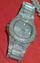 Trillionaire Watch 1 Silver — Men's Full Pavé Stainless Steel Quartz Watch with Date Display · Images from those who chose this product · 6 / 7