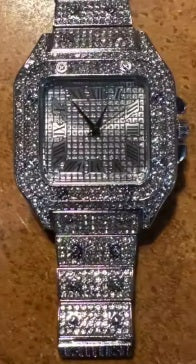 Trillionaire Watch 2 Silver — Fyrkantig herrklocka med kvartsurverk, pavé och romerska siffror · Bilder från dem som valde produkten · 13 / 14
