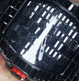 Trillionaire Watch 3 Black — 러버 스트랩이 있는 남성용 토노 바게트 크리스탈 쿼츠 시계 · 이 상품을 선택한 분들의 이미지 · 2 / 6