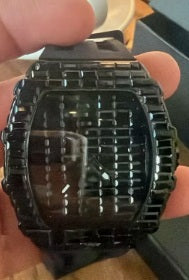 Trillionaire Watch 3 Black — 러버 스트랩이 있는 남성용 토노 바게트 크리스탈 쿼츠 시계 · 이 상품을 선택한 분들의 이미지 · 4 / 6