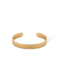 Talia Trace — Slim gold-tone textured open cuff bracelet